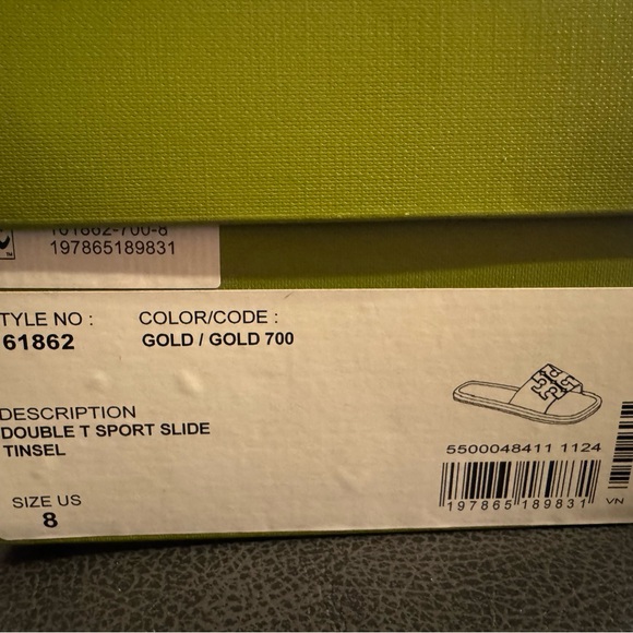 Tory Burch Glittering Gold Slide Sandals - Picture 7 of 9